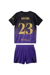 Barcelona Jules Kounde #23 Babyklær Borte Fotballdrakt til barn 2026-27 Korte ermer (+ Korte bukser)